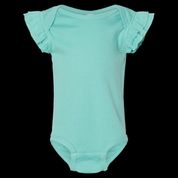 Infant Flutter Sleeve Baby Rib Bodysuit Thumbnail