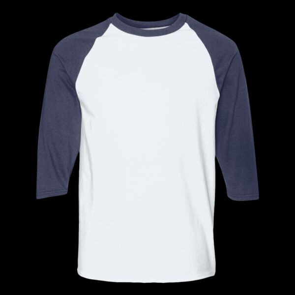 Unisex Heavy Cotton™ Raglan Three-Quarter Sleeve T-Shirt Thumbnail
