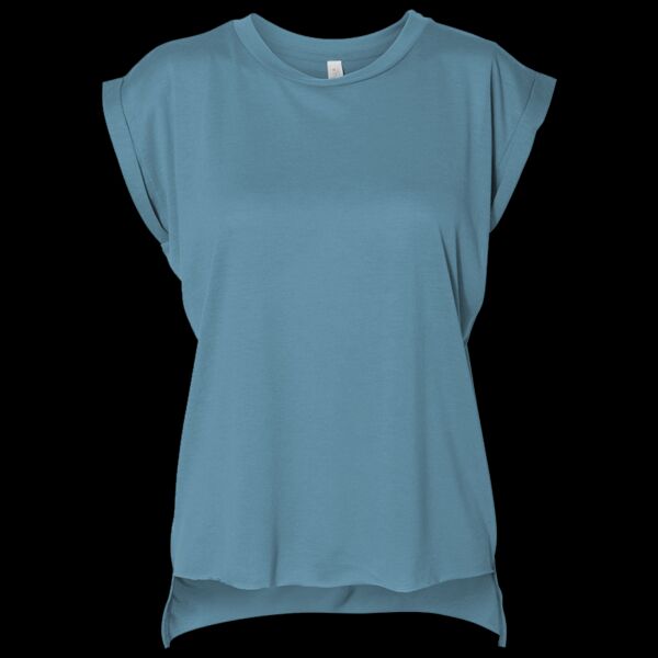 Women’s Flowy Rolled Cuffs Muscle Tee Thumbnail