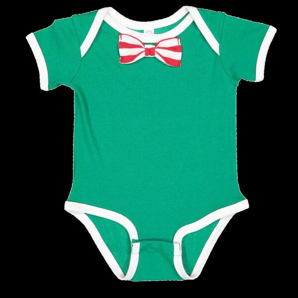 Infant Baby Rib Bow Tie Bodysuit Thumbnail